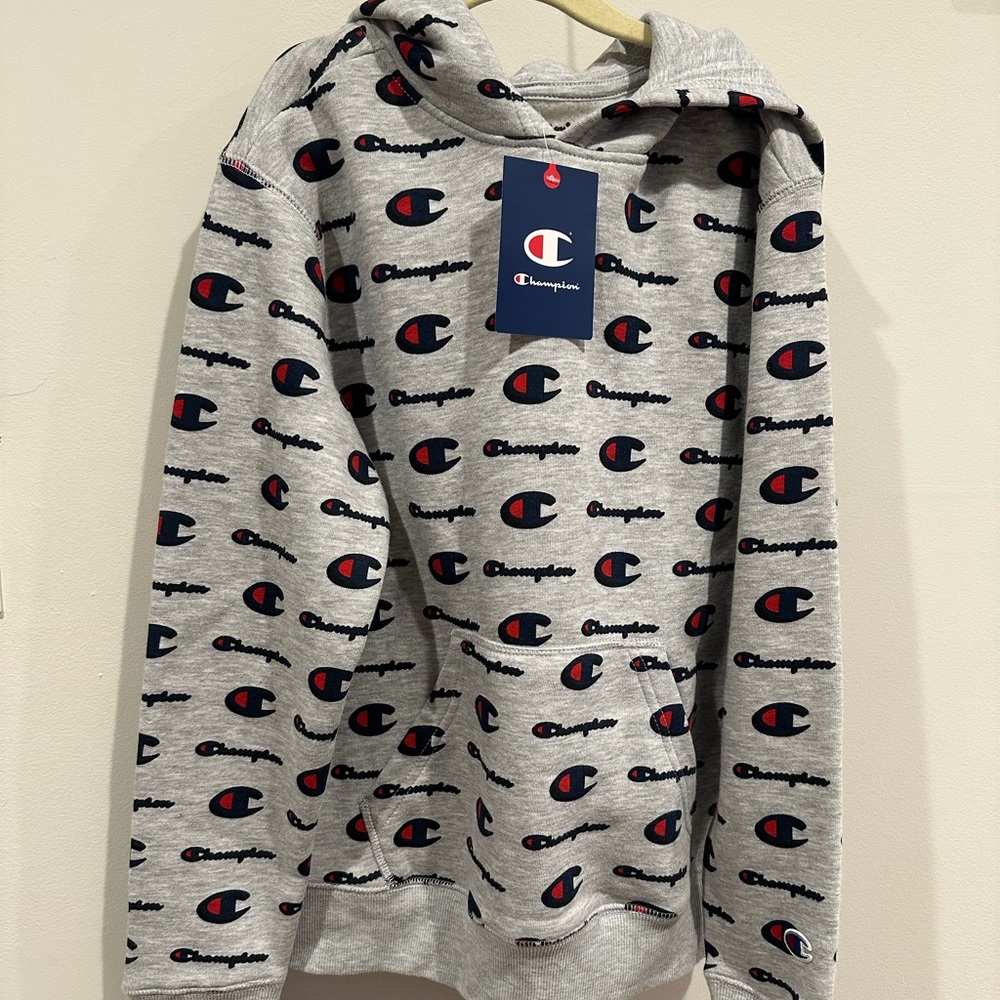 NWT Champion boys all over logo sweatshirt size Medium